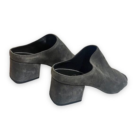 3.1 Phillip Lim Cube Block Heel Mules Sandal, Grey Suede,‎ 37.5EU, New in Box - Picture 8 of 13